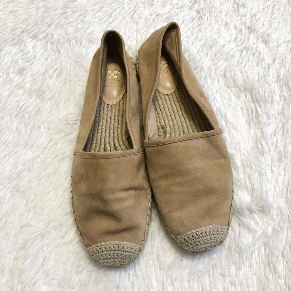 Vince Camuto Beige Suede Espadrille Shoes Sz 8 - Picture 2 of 11